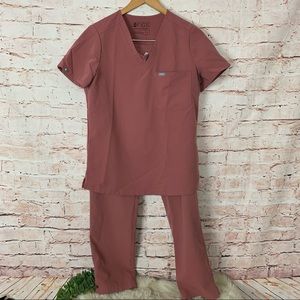 Figs Catarina and Yalo Mauve Scrub Set Size Small Medium